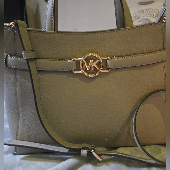 Michael Kors Gray Leather Shoulder Bag - Picture 2 of 6